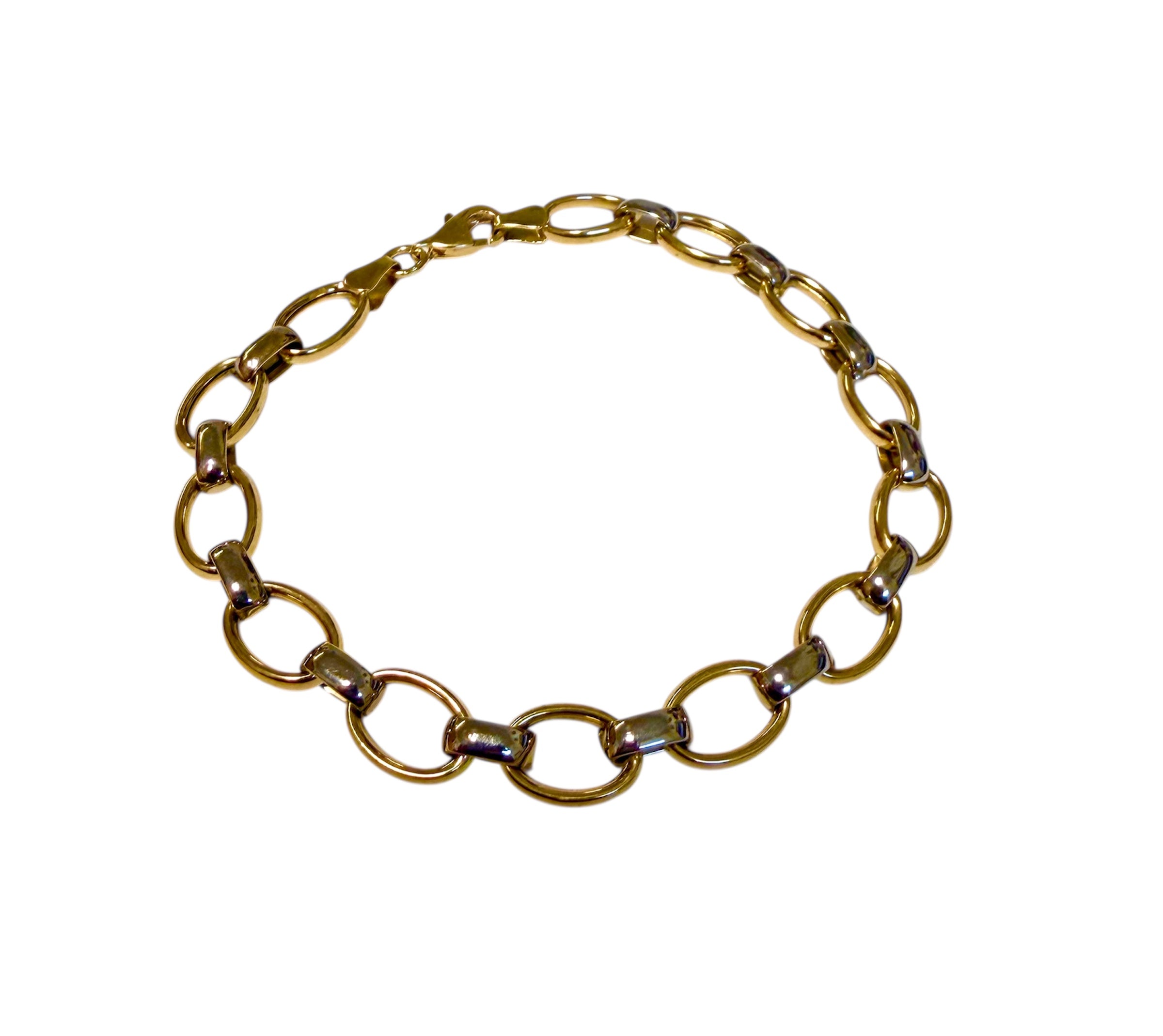 Kulta 2-värinen rannekoru 18,5cm