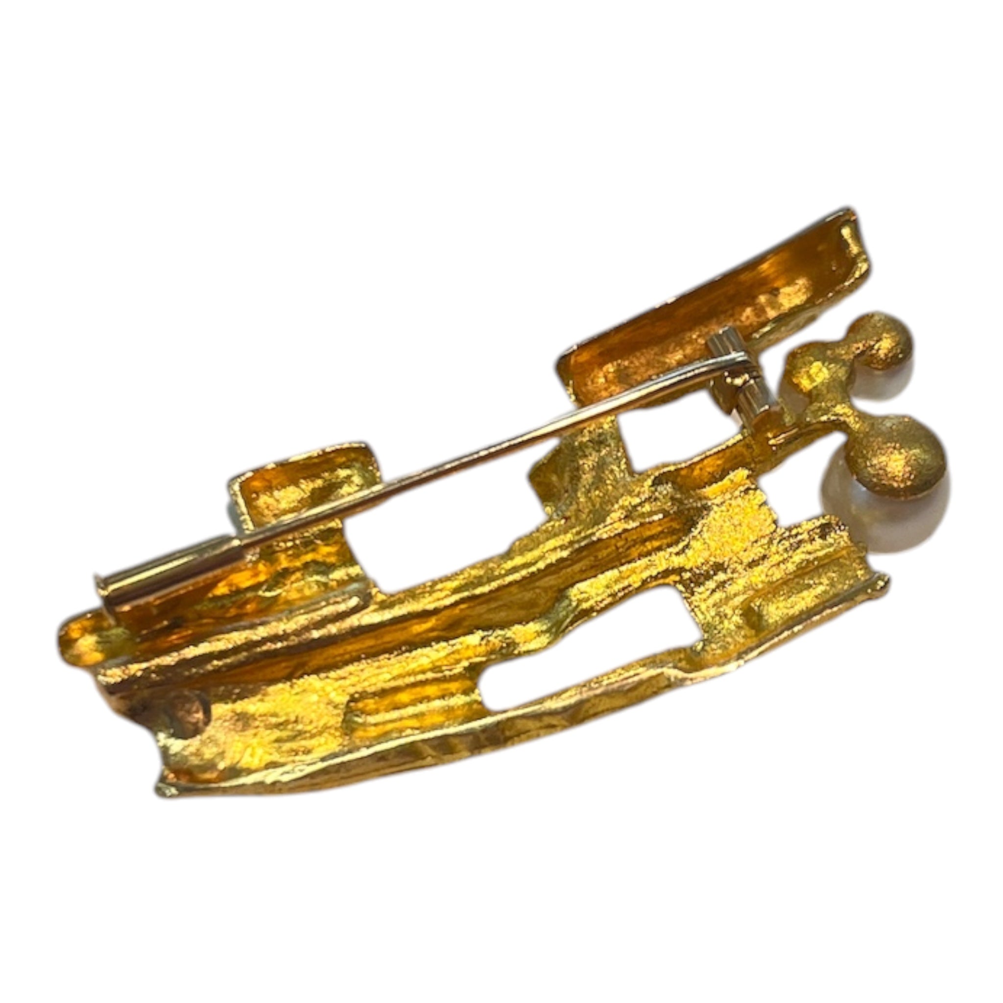 Lapponia Argon Keula kultainen rintaneula