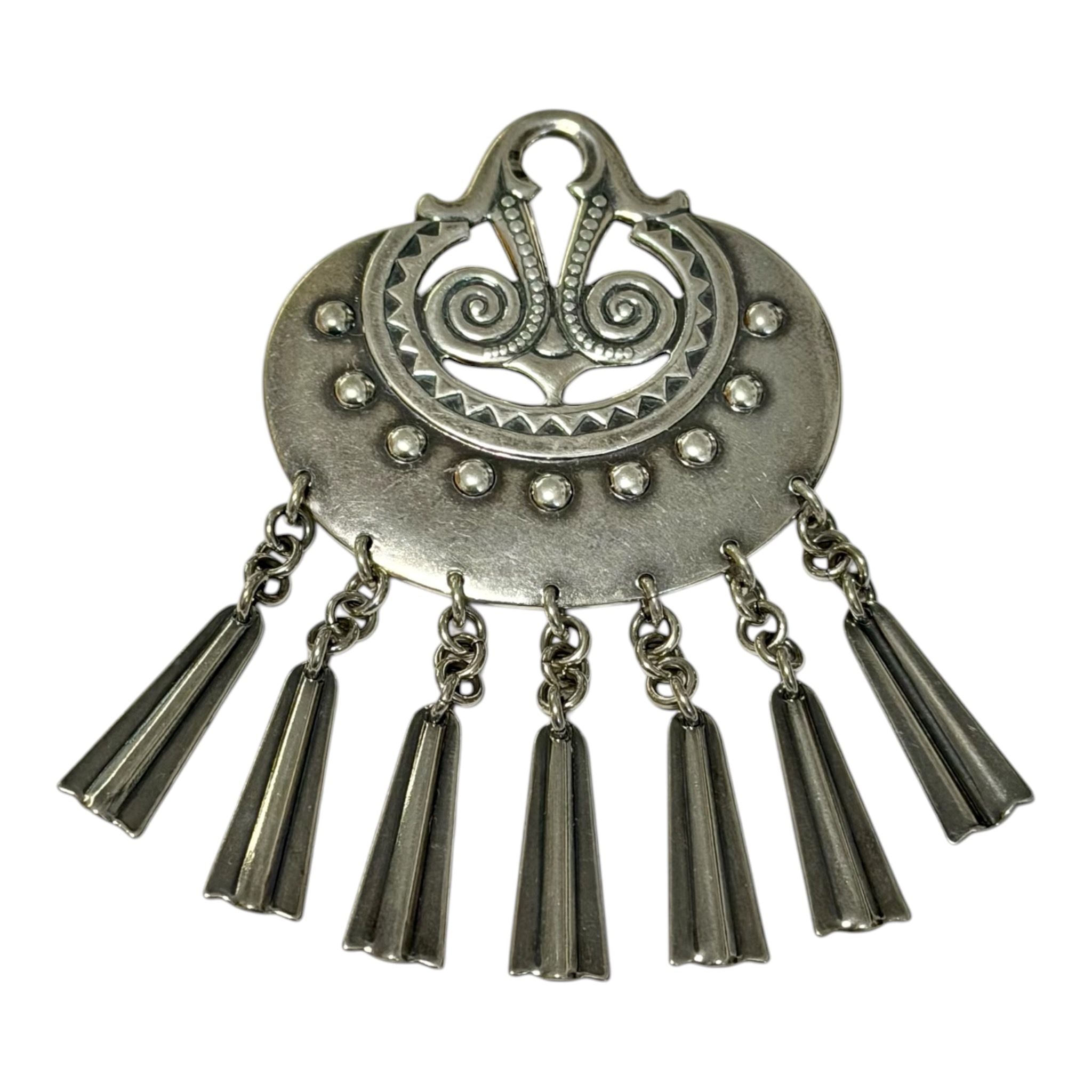 Kalevala iso Kuutar hopeinen rintaneula