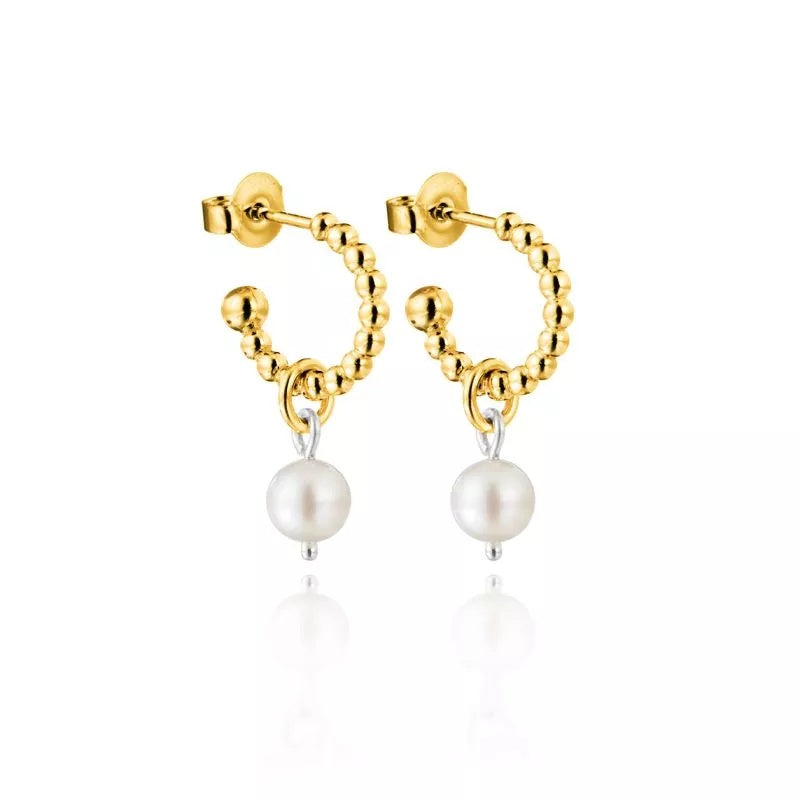 Lumoava Helmi korvakorut kullattua hopeaa L64264144000