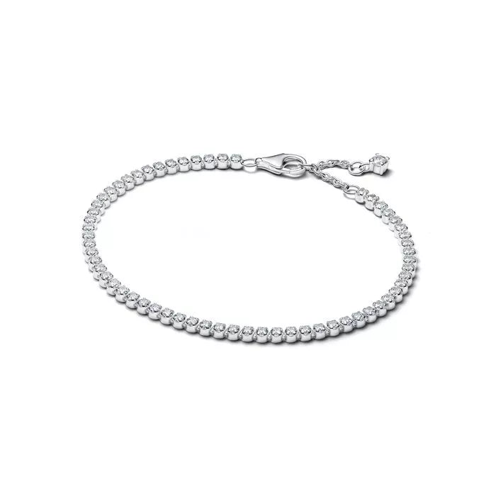 Pandora Sparkling Tennis hopearanneketju/koru 593927C01