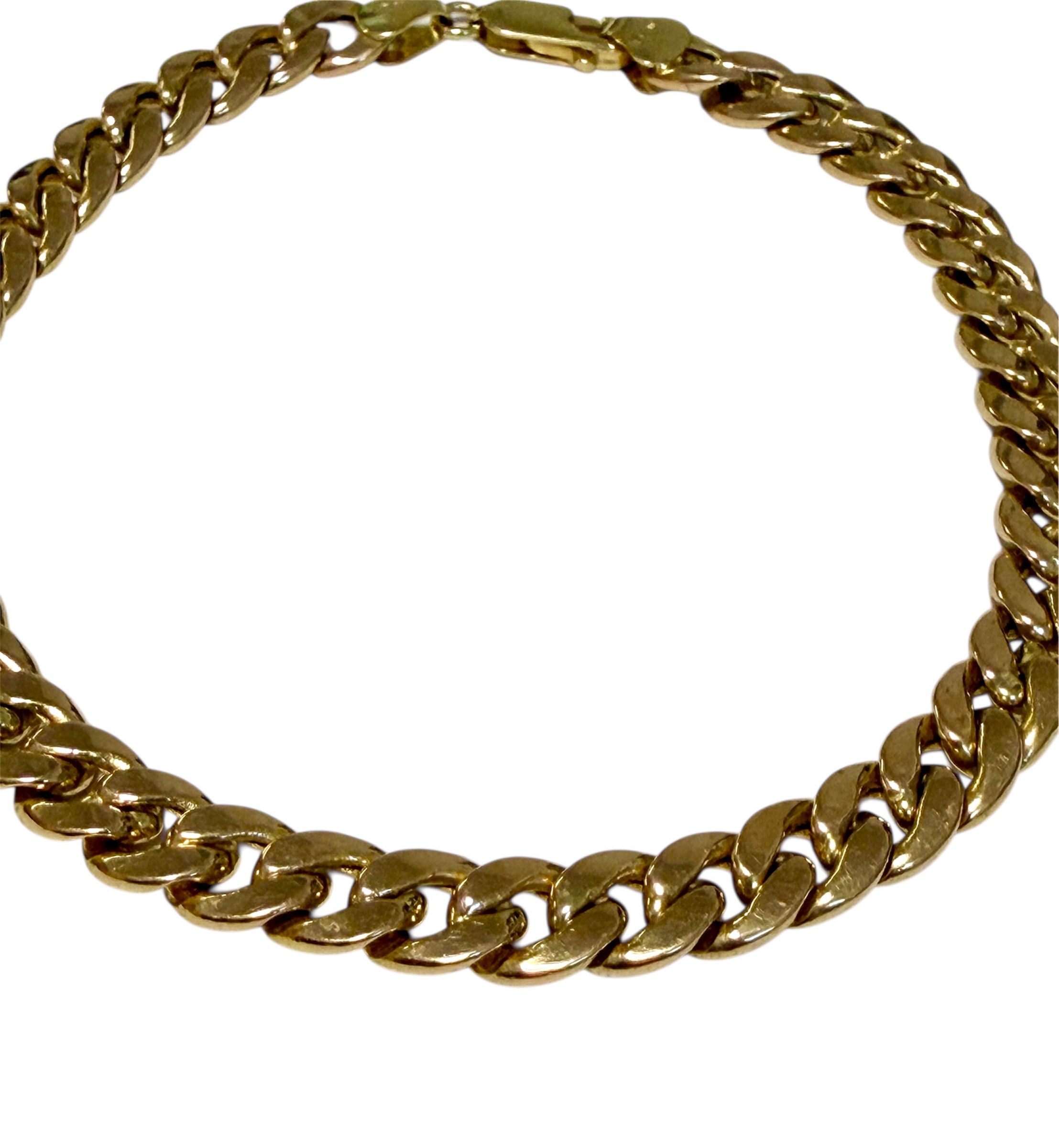 Kulta litteä panssari rannekoru 14k