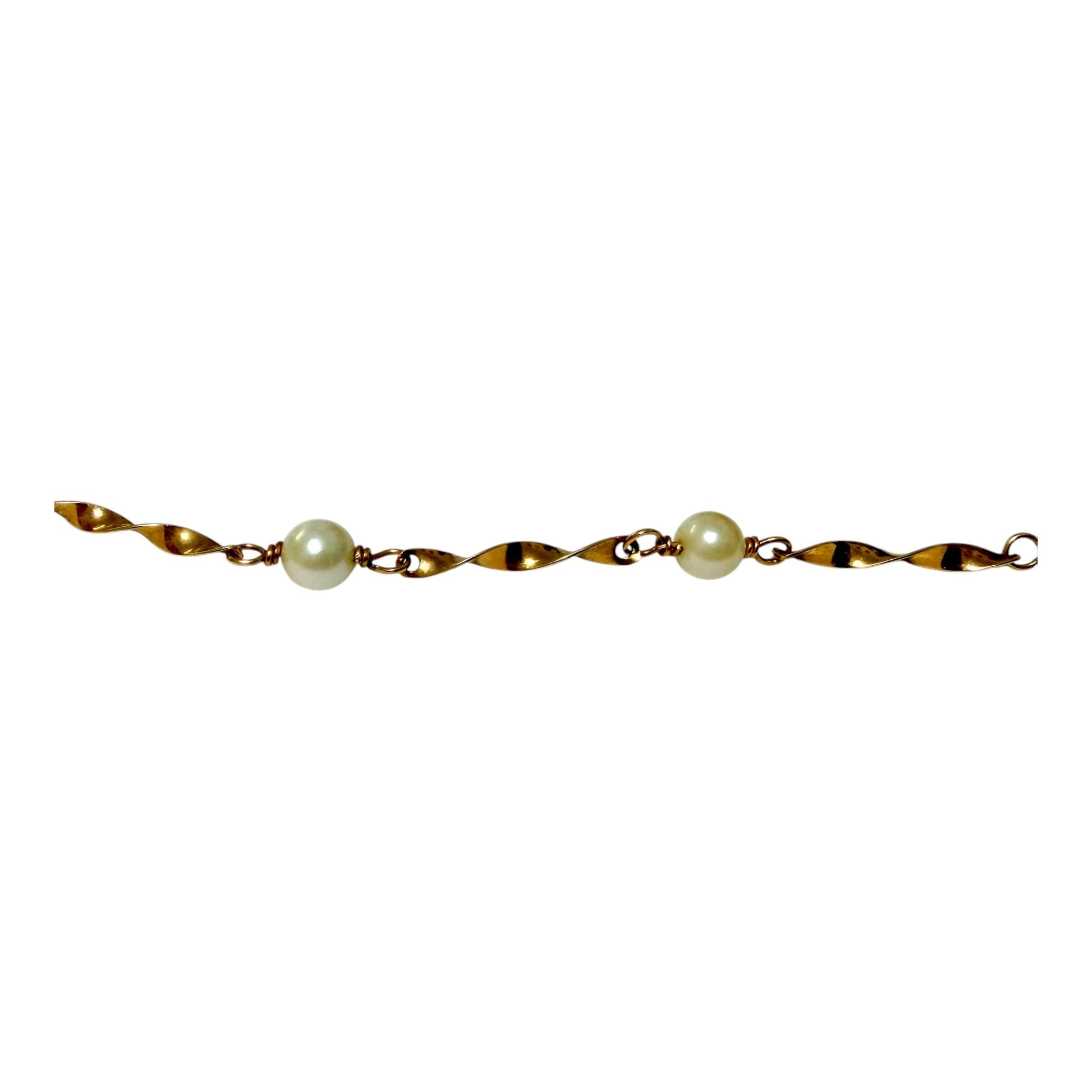 Kulta kaulakoru helmillä 42cm