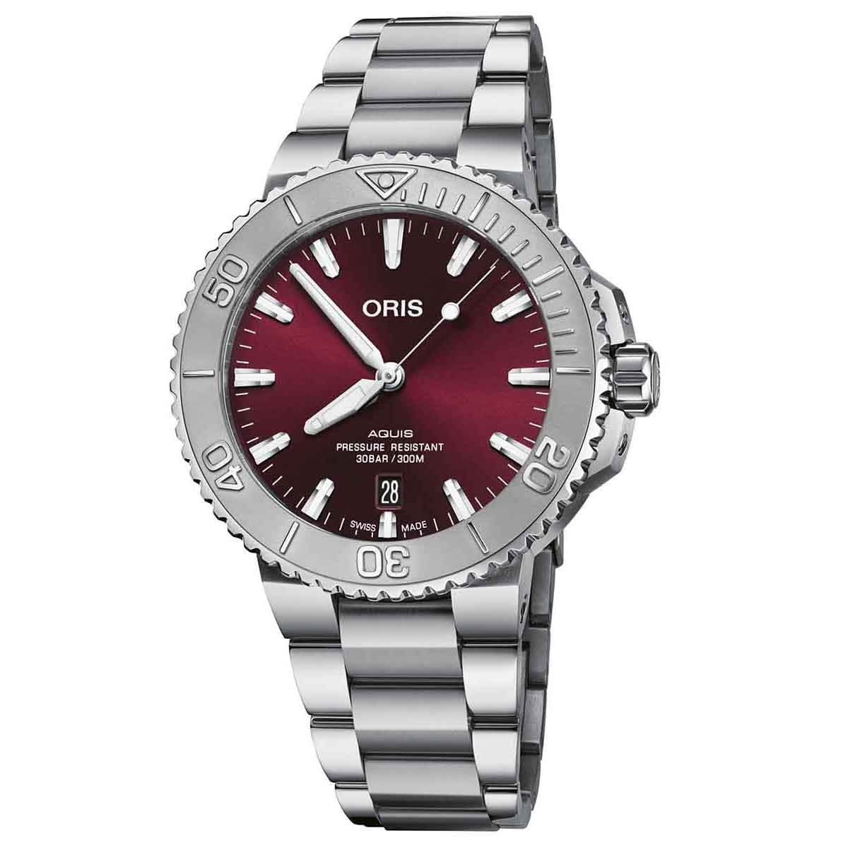 Oris Aquis date Cherry 01-733-7766-4158 8-22-05