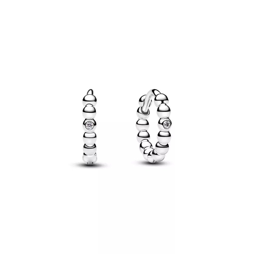 Pandora Beaded Huggie hopeakorvakorut 294823C01