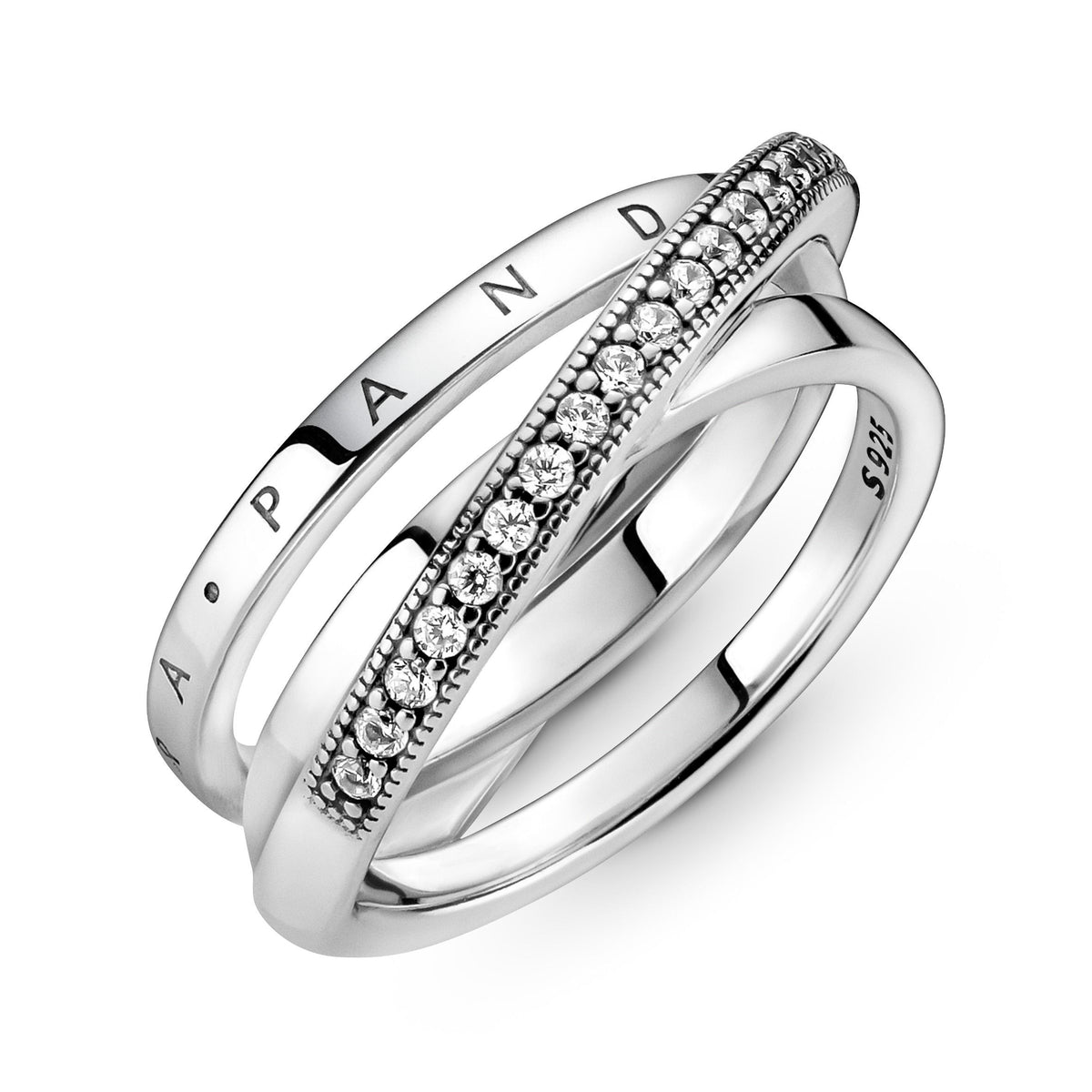 PANDORA Sormus LOGO STERLING 199057C01-56 – Kello ja Kulta Jokinen